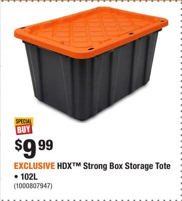EXCLUSIVE HDX™ Strong Box Storage Tote • 102L