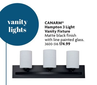 Hampton 3 Light Vanity Fixture