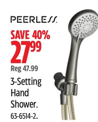 Peerless 3-Setting Hand Shower