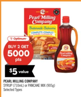 PEARL MILLING COMPANY SYRUP (710mL) or PANCAKE MIX (905g)