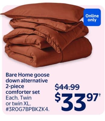 Bare Home goose down alternative 2-piece comforter set