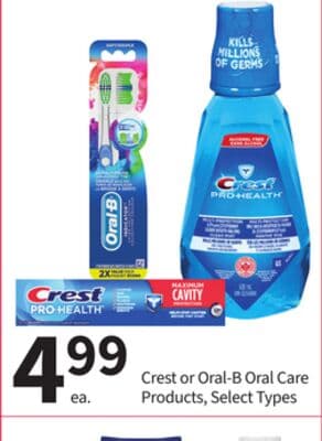 Crest or Oral-B Oral Care Products
