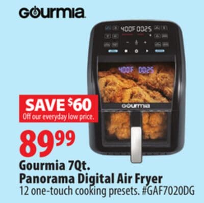 Gourmia 7Qt. Panorama Digital Air Fryer