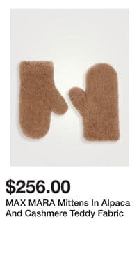 MAX MARA Mittens In Alpaca And Cashmere Teddy Fabric