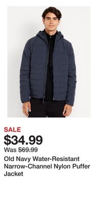 Old Navy Water-Resistant Narrow-Channel Nylon Puffer Jacket