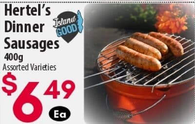 Hertel's Island Dinner GOOD Sausages