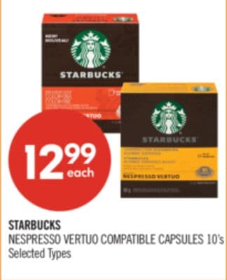 STARBUCKS NESPRESSO VERTUO COMPATIBLE CAPSULES