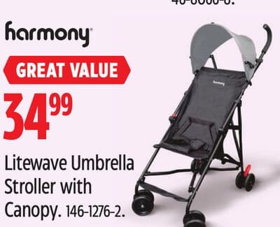 Harmony Litewave Umbrella Stroller with Canopy