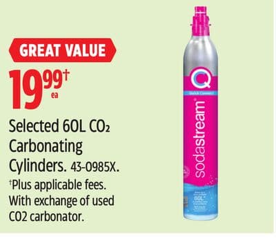 Selected 60L CO2 Carbonating Cylinders.