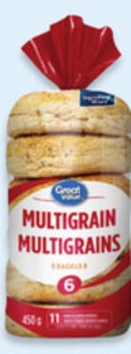 Great Value bagels 6-pack.