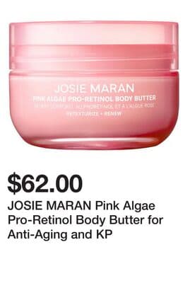 JOSIE MARAN Pink Algae Pro-Retinol Body Butter for Anti-Aging and KP