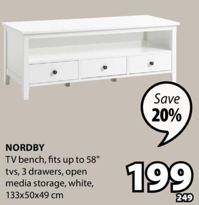 Nordby TV bench