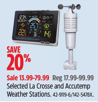 Selected La Crosse and Accutemp Weather Stations