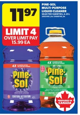 PINE-SOL MULTI-PURPOSE LIQUID CLEANER, 4.25 L