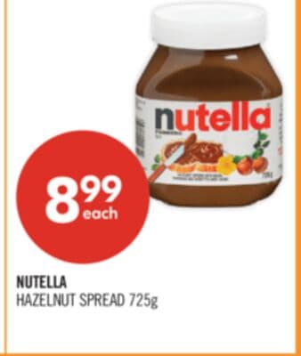 NUTELLA HAZELNUT SPREAD
