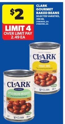 CLARK GOURMET BAKED BEANS, 398 ML