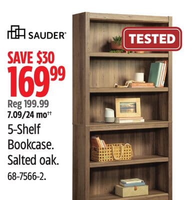 SAUDER 5-Shelf Bookcase
