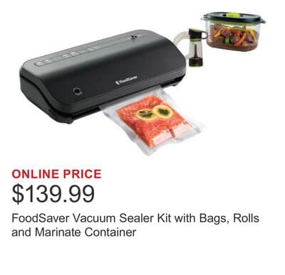 FoodSaver Vacuum Sealer Kit with Bags, Rolls and Marinate Container