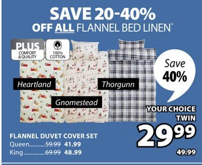HEARTLAND FLANNEL DUVET COVER SET