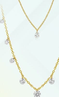 Pierced by Light Lab Grown 2.00CTW Diamond Necklace in 10K Yellow Gold
