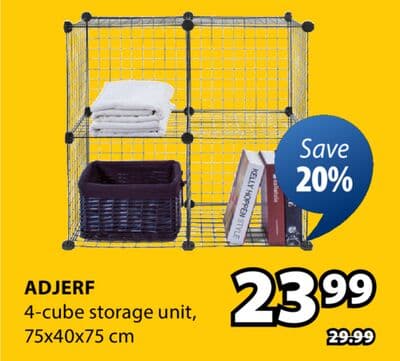 ADJERF 4-cube storage unit