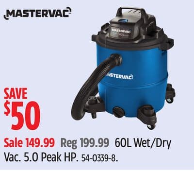 Mastervac 60L Wet/Dry Vac