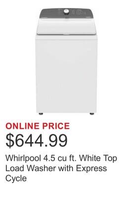 Whirlpool 4.5 cu ft. White Top Load Washer with Express Cycle