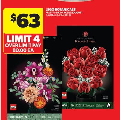 LEGO BOTANICALS PRETTY PINK OR ROSES BOUQUET