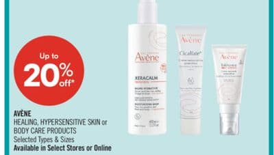 AVENE HEALING, HYPERSENSITIVE SKIN or BODY CARE PRODUCTS
