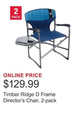 Timber Ridge D Frame Director's Chair, 2-pack