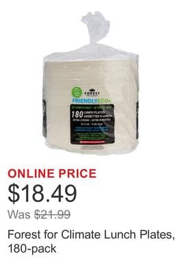 Forest for Climate Lunch Plates, 180-pack