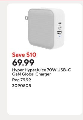 Hyper HyperJuice 70W USB-C GaN Global Charger