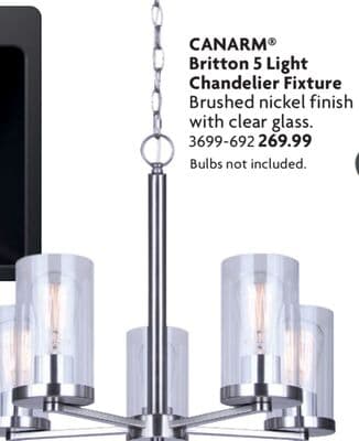 Britton 5 Light Chandelier Fixture