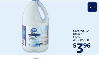 Great Value bleach