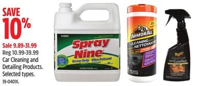 Car Cleaning and Detailing Products.