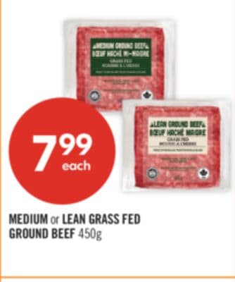 MEDIUM or LEAN GRASS FED GROUND BEEF