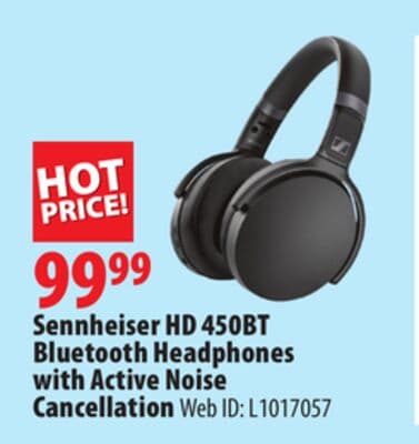 Sennheiser HD 450BT Bluetooth Headphones with Active Noise Cancellation