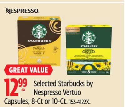 Selected Starbucks by Nespresso Vertuo Capsules
