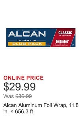 Alcan Aluminum Foil Wrap, 11.8 in. × 656.3 ft.