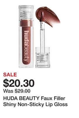HUDA BEAUTY Faux Filler Shiny Non-Sticky Lip Gloss