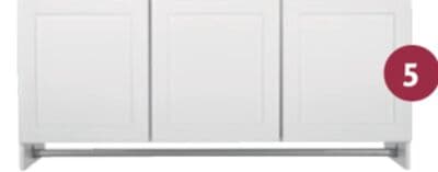 54" x 16" Willow Collection Laundry Wall Cabinet - with Three Doors, White