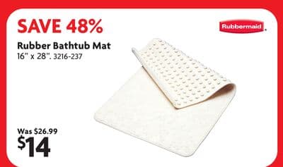 RUBBERMAID Rubber Bathtub Mat