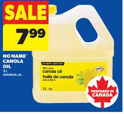 NO NAME® CANOLA OIL, 3 L
