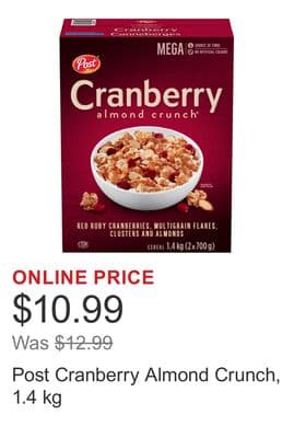 Post Cranberry Almond Crunch, 1.4 kg