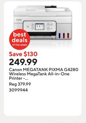 Canon MEGATANK PIXMA G4280 Wireless MegaTank All-in-One Printer - White