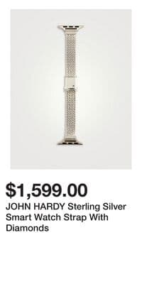 JOHN HARDY Sterling Silver Smart Watch Strap With Diamonds