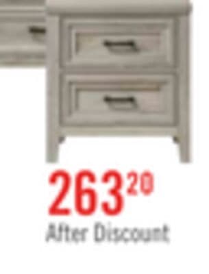 Lara Bedside 2-Drawer Nightstand, 23.6"W x 25.6"H - Antique Grey