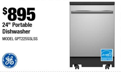 24" Portable Dishwasher