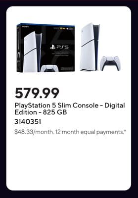 PlayStation 5 Slim Console - Digital Edition - 825 GB