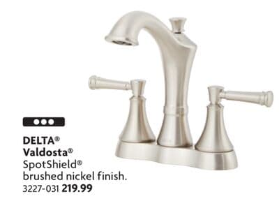 Valdosta® SpotShield® brushed nickel finish